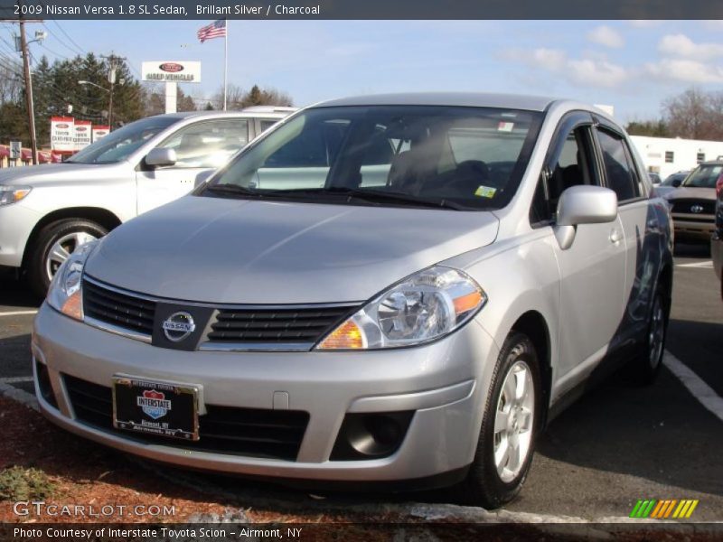 Brillant Silver / Charcoal 2009 Nissan Versa 1.8 SL Sedan