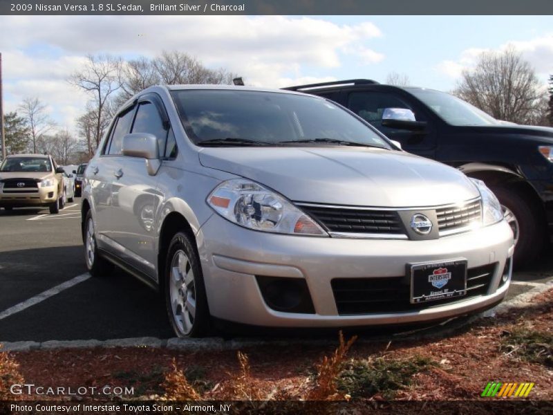 Brillant Silver / Charcoal 2009 Nissan Versa 1.8 SL Sedan