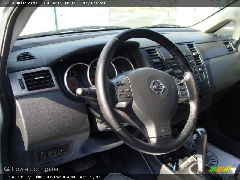 Brillant Silver / Charcoal 2009 Nissan Versa 1.8 SL Sedan