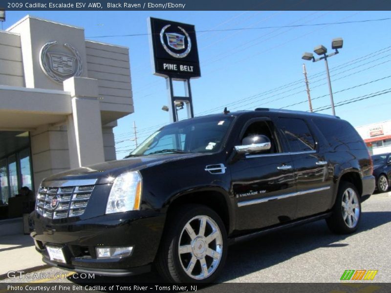 Black Raven / Ebony/Ebony 2009 Cadillac Escalade ESV AWD