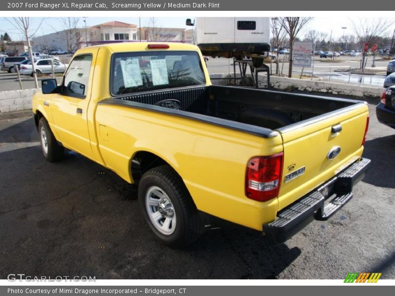 Screaming Yellow / Medium Dark Flint 2007 Ford Ranger XL Regular Cab