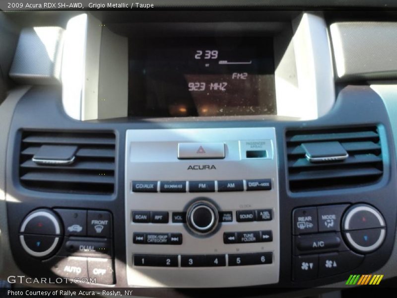 Controls of 2009 RDX SH-AWD