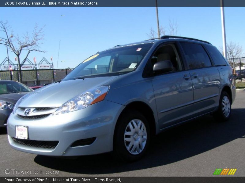 Blue Mirage Metallic / Stone 2008 Toyota Sienna LE