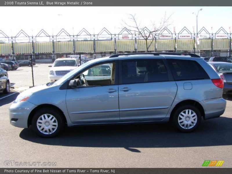 Blue Mirage Metallic / Stone 2008 Toyota Sienna LE