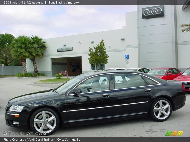 Brilliant Black / Amaretto 2008 Audi A8 L 4.2 quattro