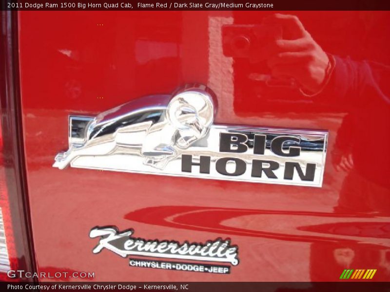 Flame Red / Dark Slate Gray/Medium Graystone 2011 Dodge Ram 1500 Big Horn Quad Cab