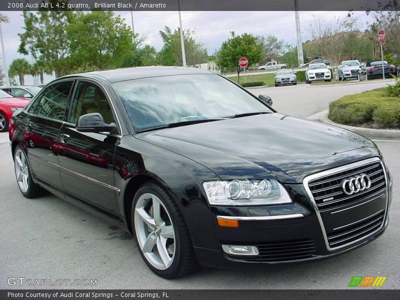 Brilliant Black / Amaretto 2008 Audi A8 L 4.2 quattro