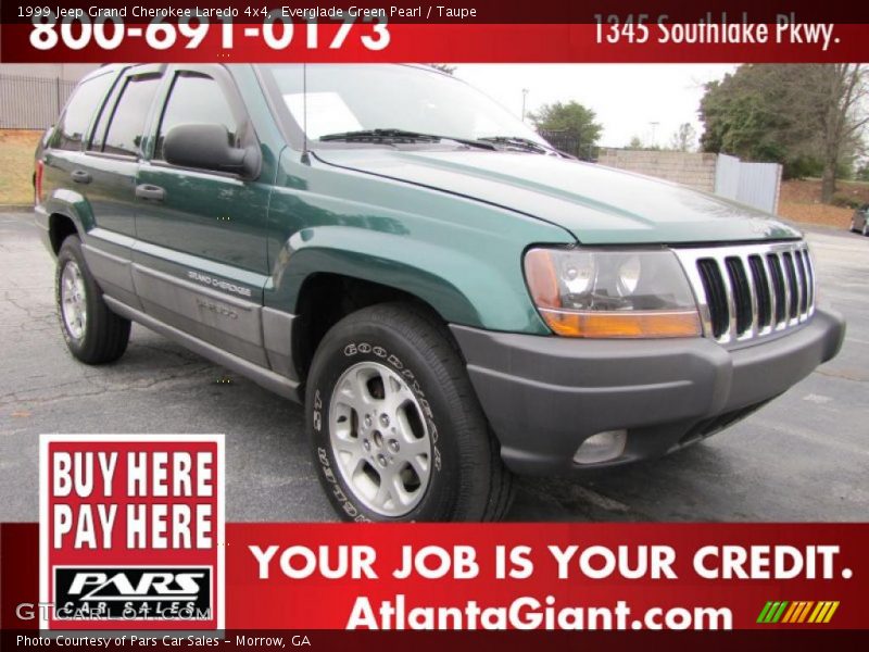 Everglade Green Pearl / Taupe 1999 Jeep Grand Cherokee Laredo 4x4