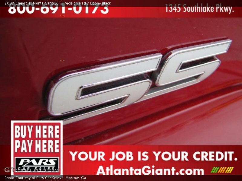 Precision Red / Ebony Black 2007 Chevrolet Monte Carlo SS