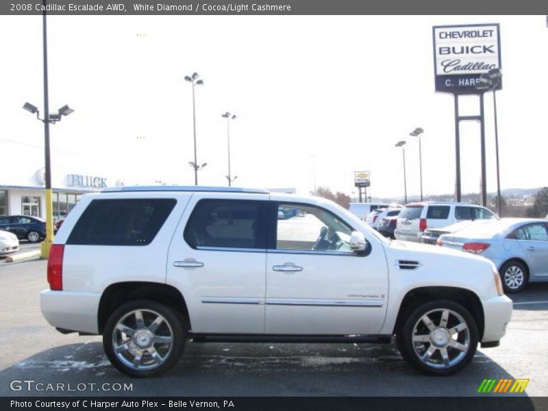 White Diamond / Cocoa/Light Cashmere 2008 Cadillac Escalade AWD