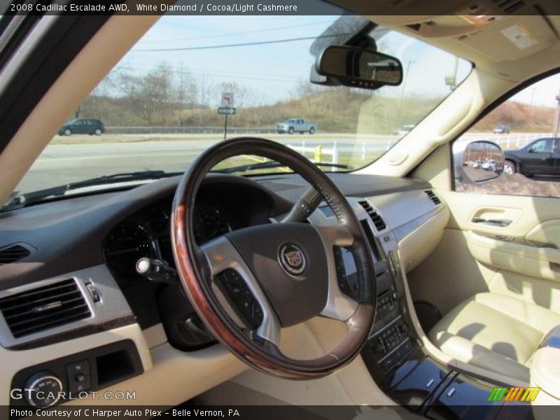 White Diamond / Cocoa/Light Cashmere 2008 Cadillac Escalade AWD