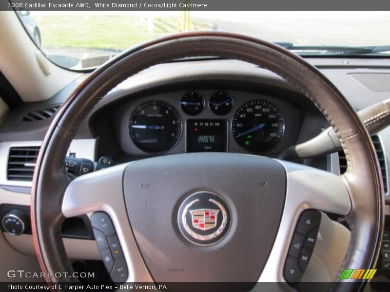 White Diamond / Cocoa/Light Cashmere 2008 Cadillac Escalade AWD