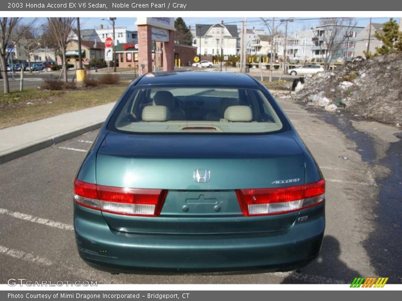 Noble Green Pearl / Gray 2003 Honda Accord EX V6 Sedan