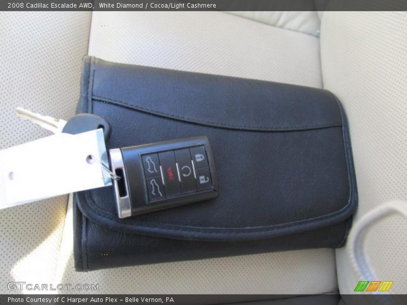 White Diamond / Cocoa/Light Cashmere 2008 Cadillac Escalade AWD