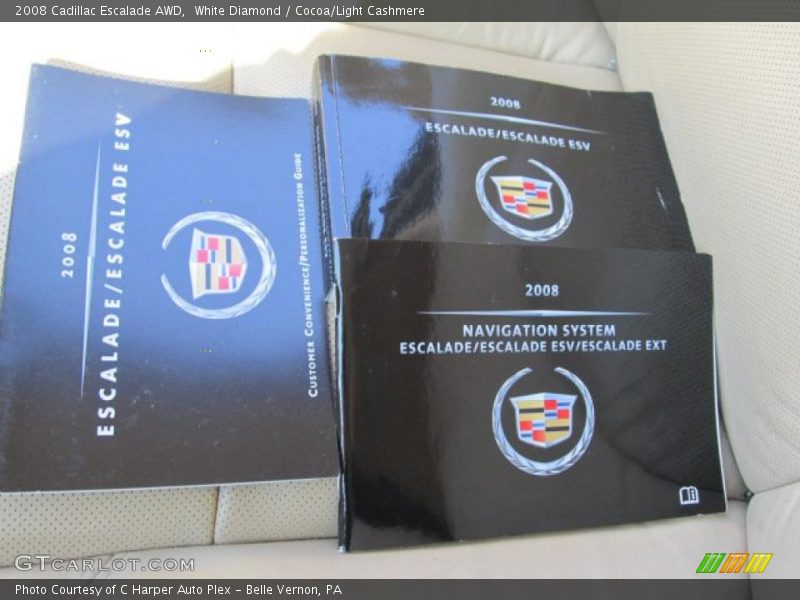 White Diamond / Cocoa/Light Cashmere 2008 Cadillac Escalade AWD