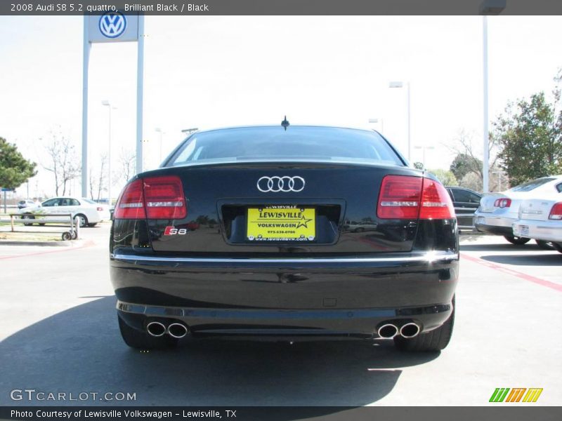 Brilliant Black / Black 2008 Audi S8 5.2 quattro