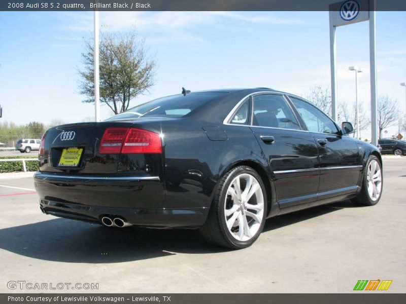 Brilliant Black / Black 2008 Audi S8 5.2 quattro