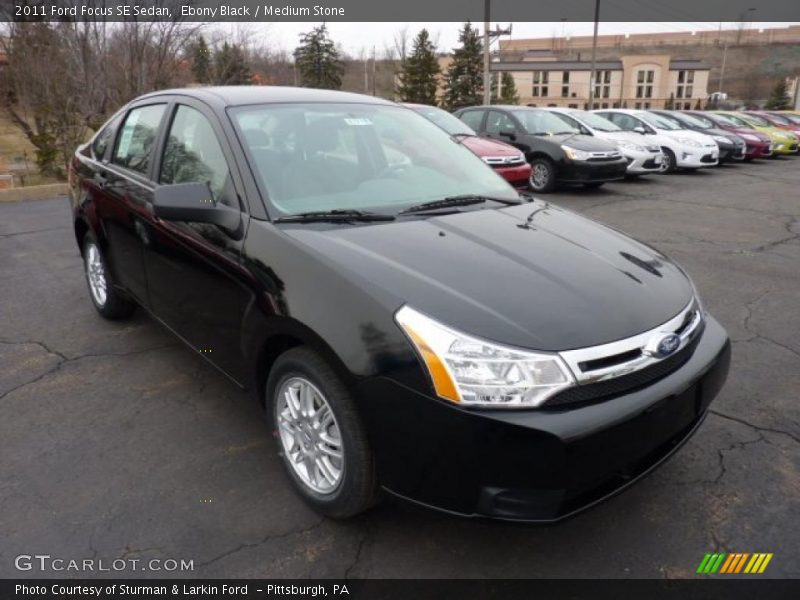 Ebony Black / Medium Stone 2011 Ford Focus SE Sedan