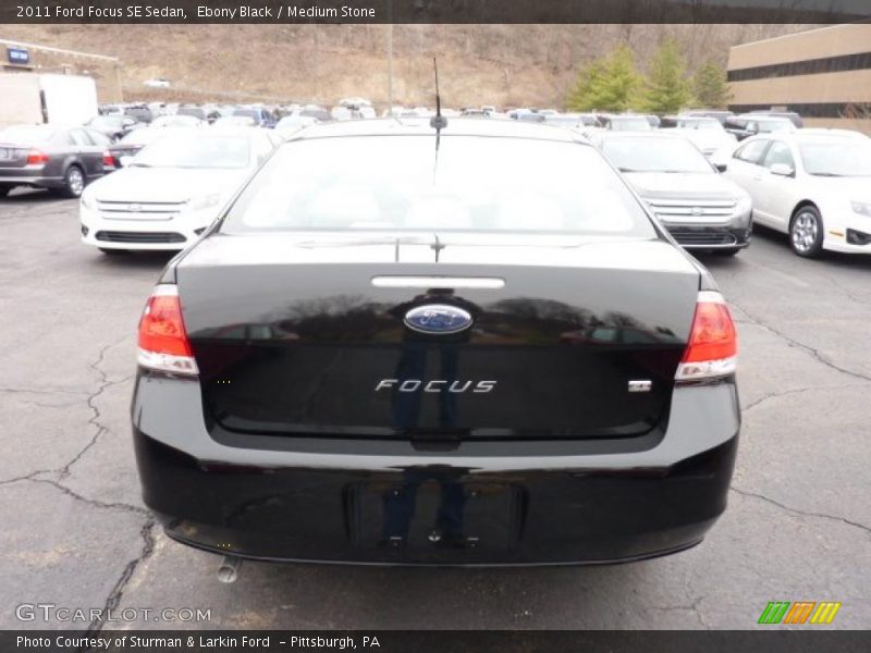 Ebony Black / Medium Stone 2011 Ford Focus SE Sedan