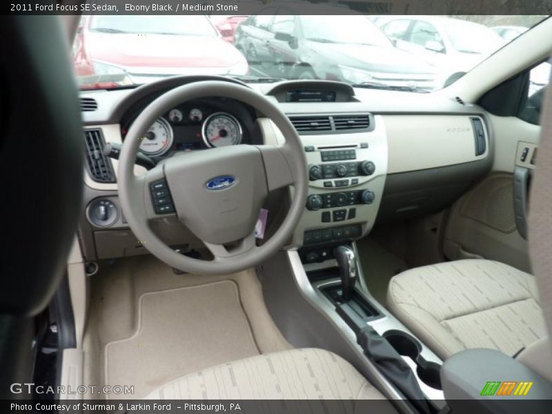Ebony Black / Medium Stone 2011 Ford Focus SE Sedan