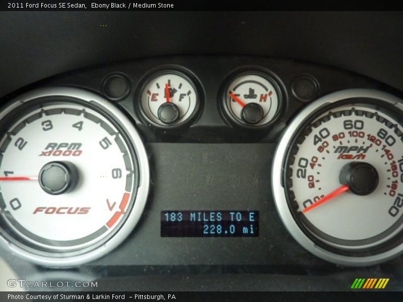 Ebony Black / Medium Stone 2011 Ford Focus SE Sedan