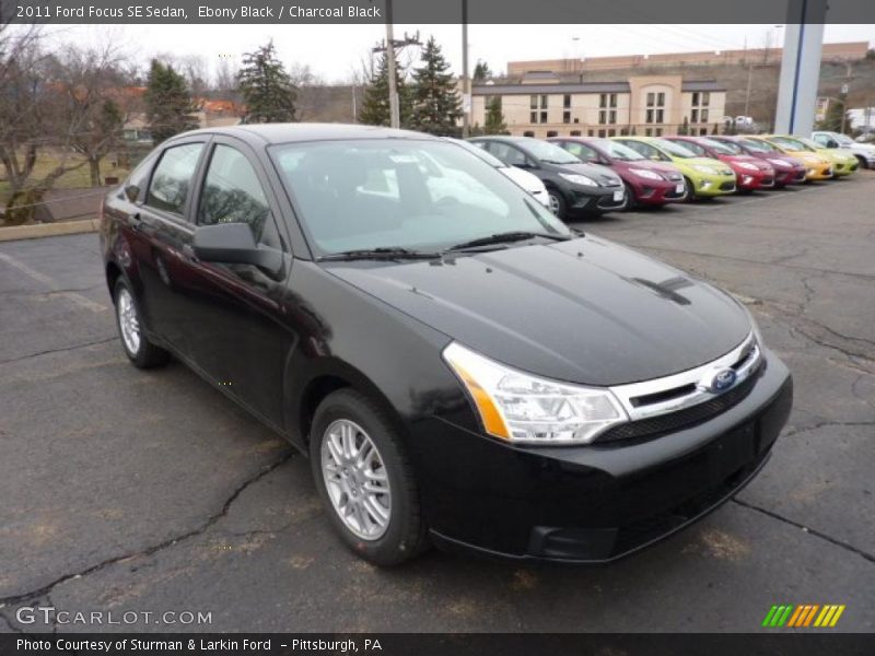Ebony Black / Charcoal Black 2011 Ford Focus SE Sedan