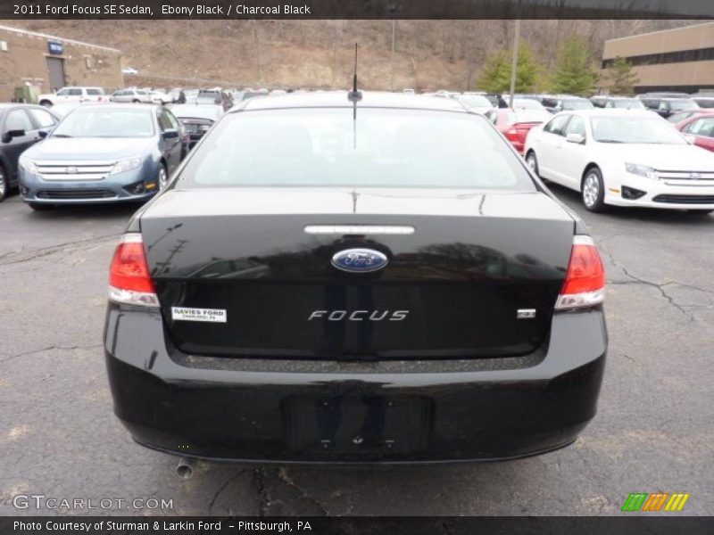 Ebony Black / Charcoal Black 2011 Ford Focus SE Sedan