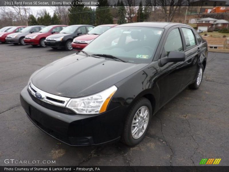 Ebony Black / Charcoal Black 2011 Ford Focus SE Sedan