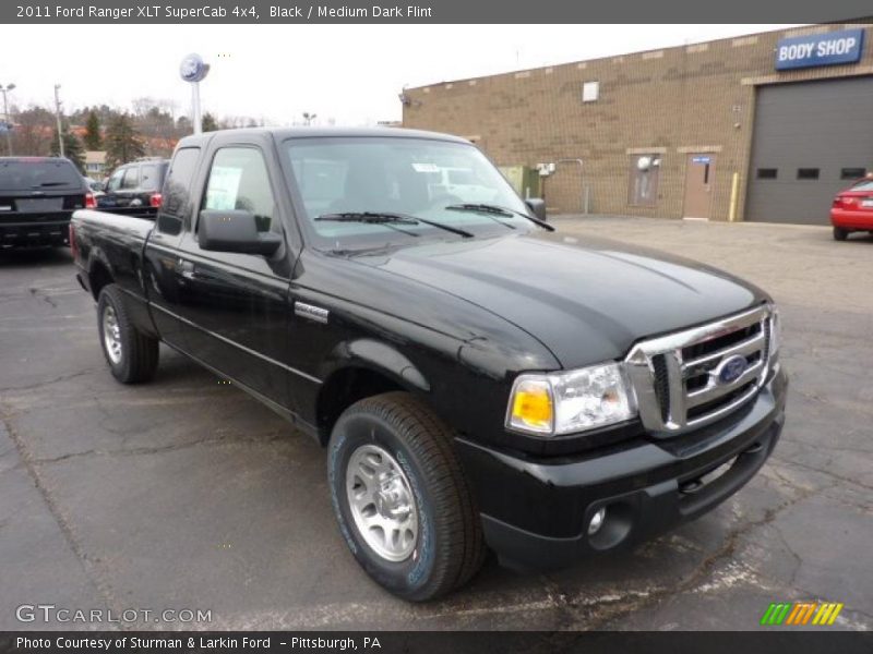 Black / Medium Dark Flint 2011 Ford Ranger XLT SuperCab 4x4