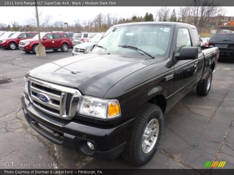 Black / Medium Dark Flint 2011 Ford Ranger XLT SuperCab 4x4