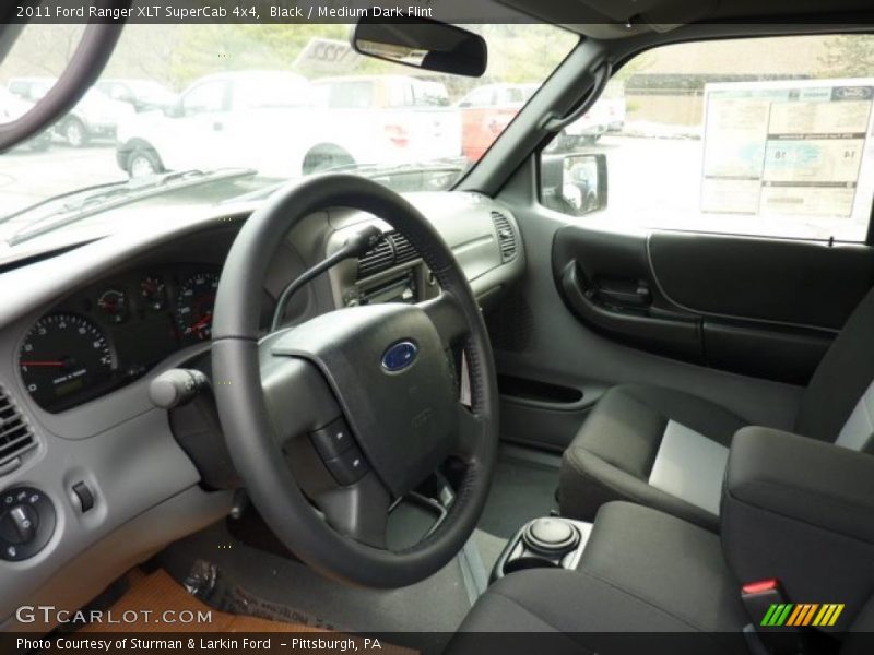 Black / Medium Dark Flint 2011 Ford Ranger XLT SuperCab 4x4