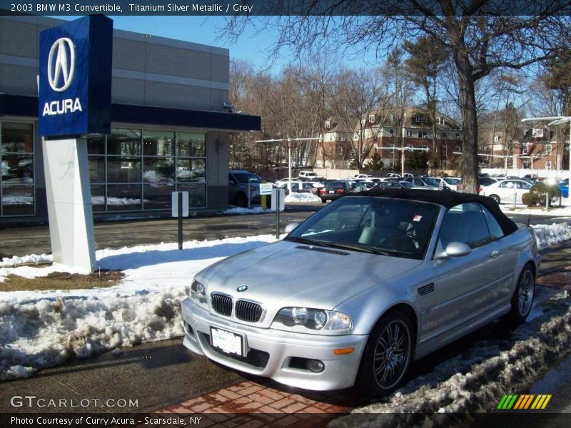 Titanium Silver Metallic / Grey 2003 BMW M3 Convertible