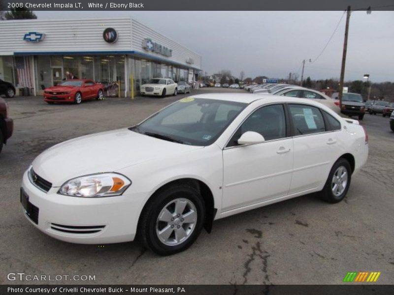 White / Ebony Black 2008 Chevrolet Impala LT