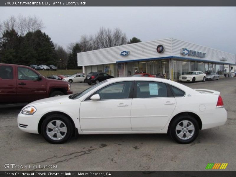 White / Ebony Black 2008 Chevrolet Impala LT