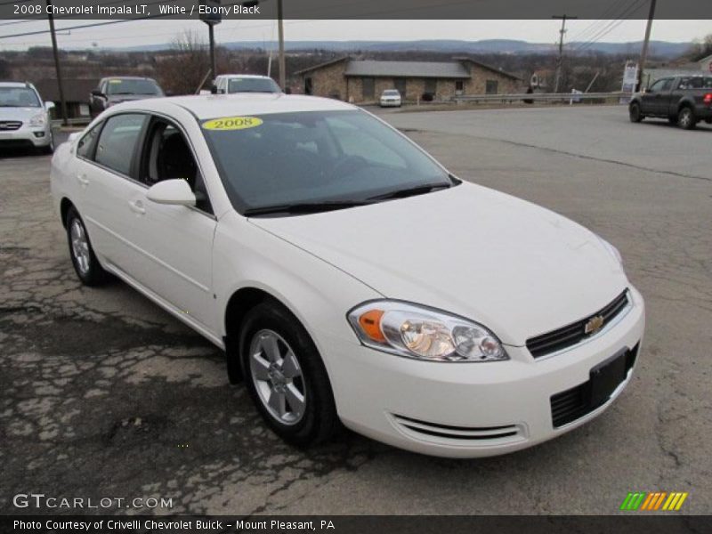 White / Ebony Black 2008 Chevrolet Impala LT