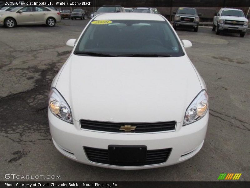 White / Ebony Black 2008 Chevrolet Impala LT