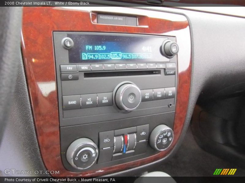 White / Ebony Black 2008 Chevrolet Impala LT