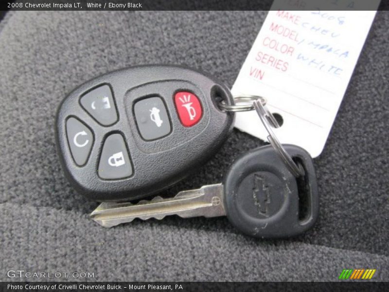 White / Ebony Black 2008 Chevrolet Impala LT