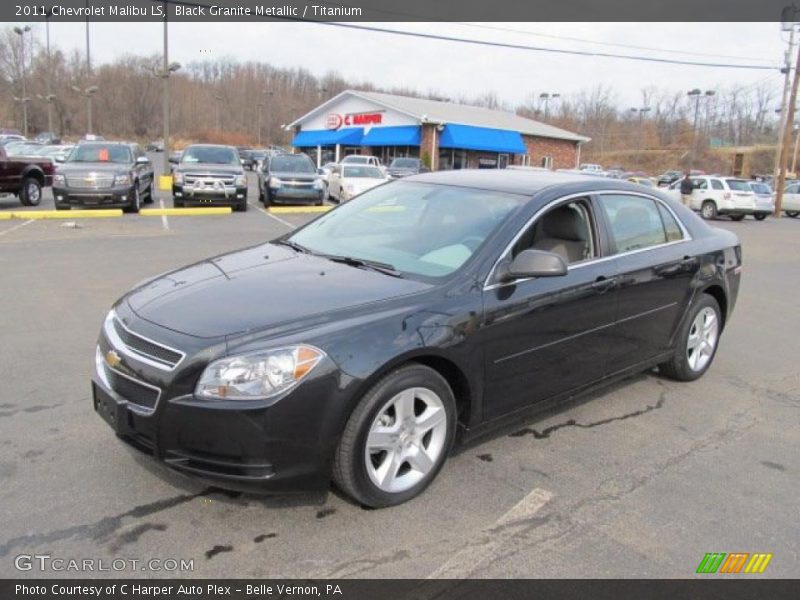 Black Granite Metallic / Titanium 2011 Chevrolet Malibu LS