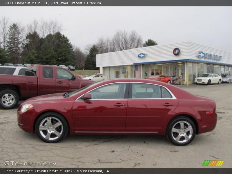Red Jewel Tintcoat / Titanium 2011 Chevrolet Malibu LT