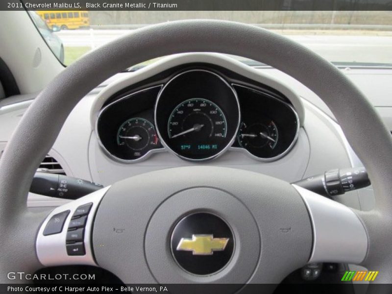 Black Granite Metallic / Titanium 2011 Chevrolet Malibu LS