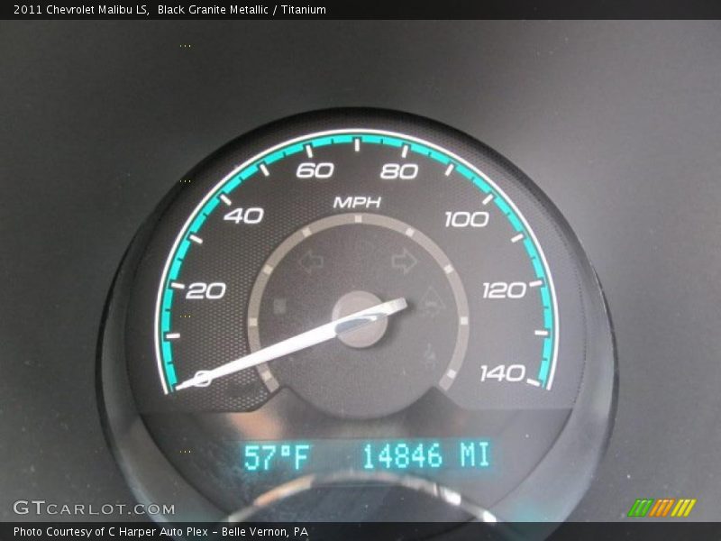 Black Granite Metallic / Titanium 2011 Chevrolet Malibu LS