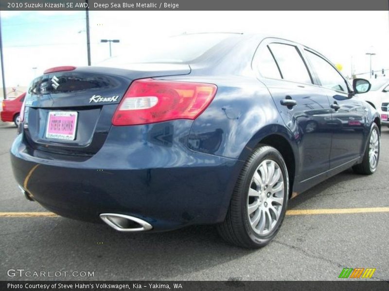 Deep Sea Blue Metallic / Beige 2010 Suzuki Kizashi SE AWD