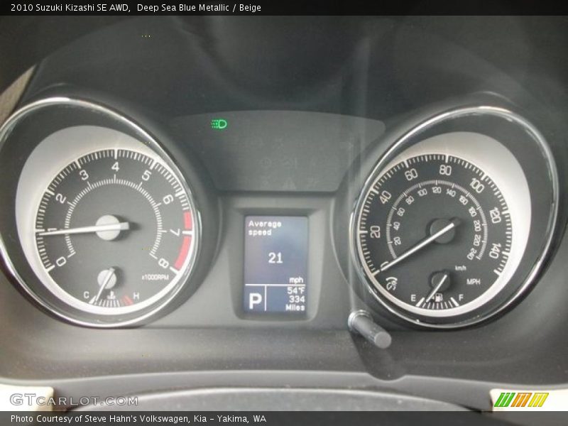  2010 Kizashi SE AWD SE AWD Gauges