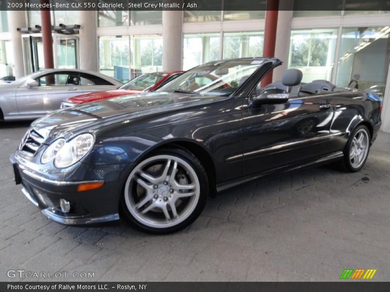 Steel Grey Metallic / Ash 2009 Mercedes-Benz CLK 550 Cabriolet