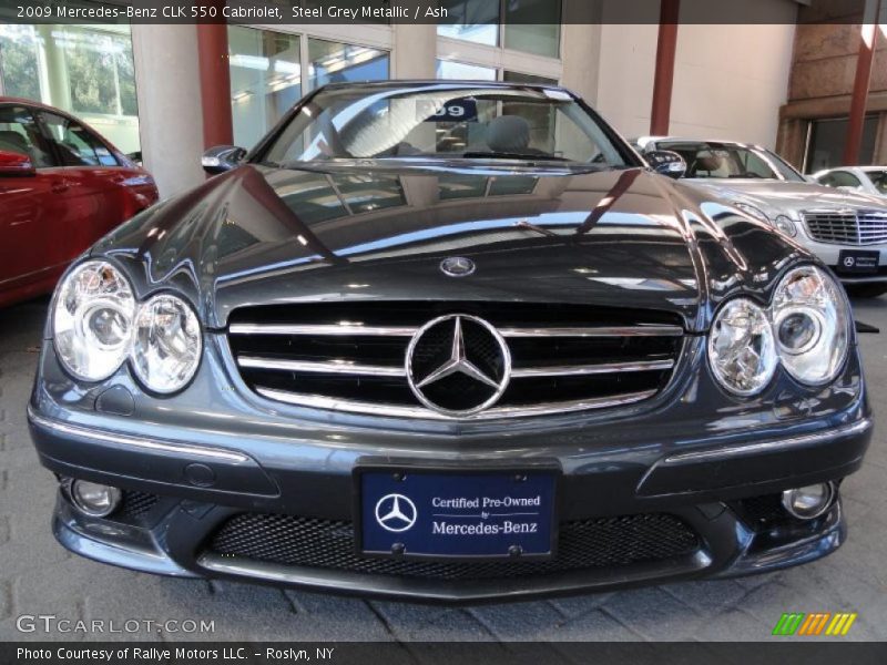 Steel Grey Metallic / Ash 2009 Mercedes-Benz CLK 550 Cabriolet