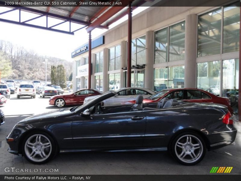 Steel Grey Metallic / Ash 2009 Mercedes-Benz CLK 550 Cabriolet