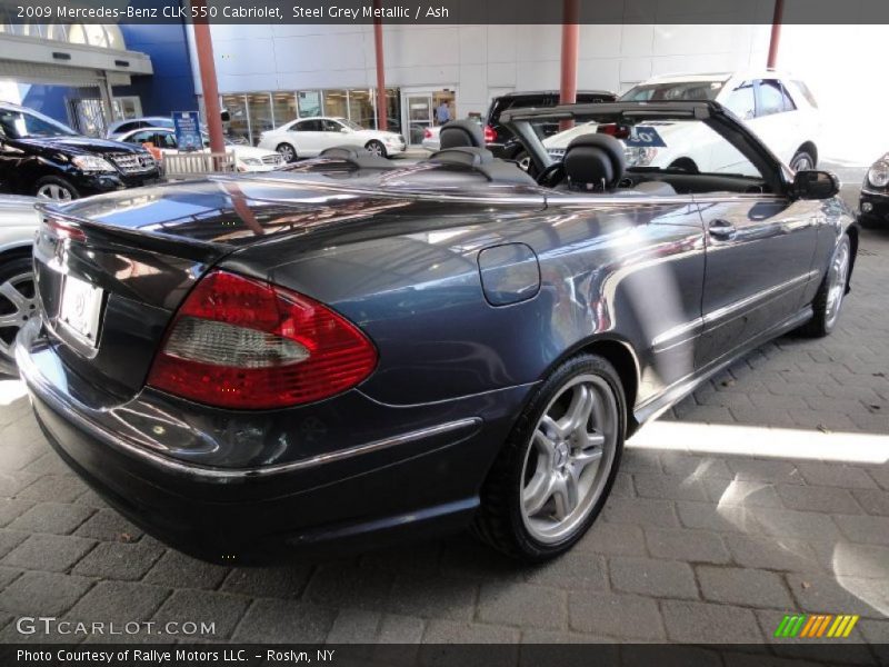 Steel Grey Metallic / Ash 2009 Mercedes-Benz CLK 550 Cabriolet