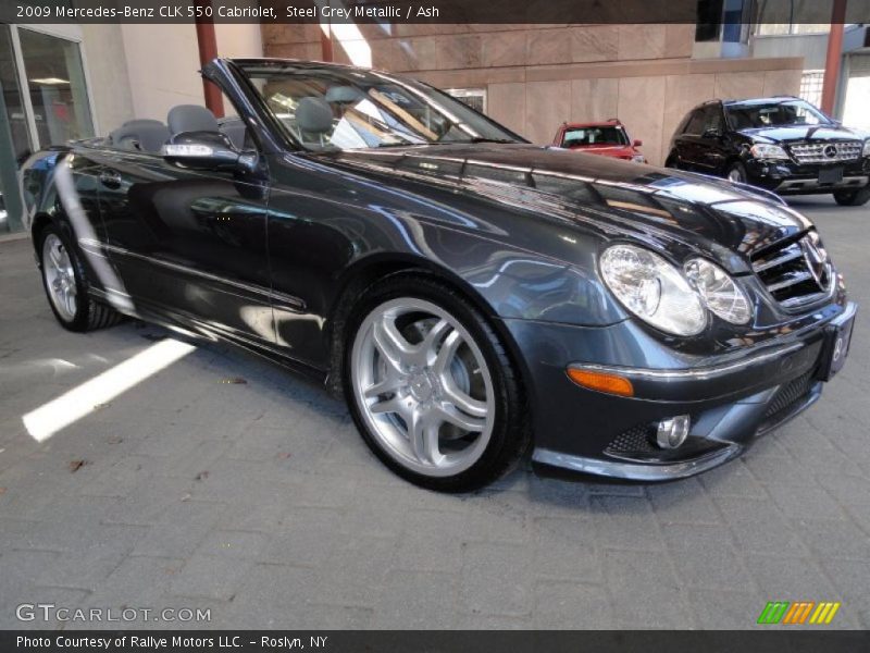 Steel Grey Metallic / Ash 2009 Mercedes-Benz CLK 550 Cabriolet