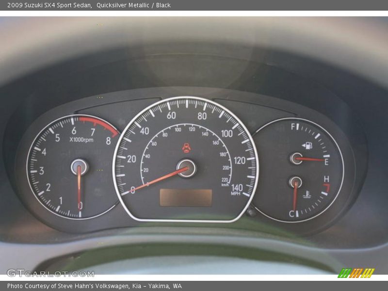 Quicksilver Metallic / Black 2009 Suzuki SX4 Sport Sedan
